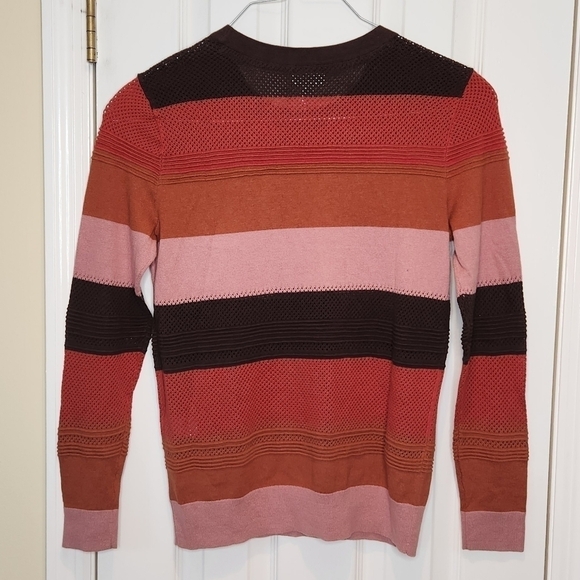 Market & Spruce Wide Stripe Crew Neck Sweater Size Small - Picture 2 of 9